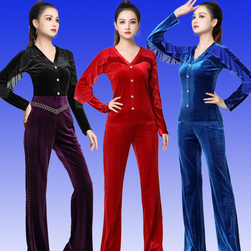 秋冬吉特巴舞蹈服广场舞服装