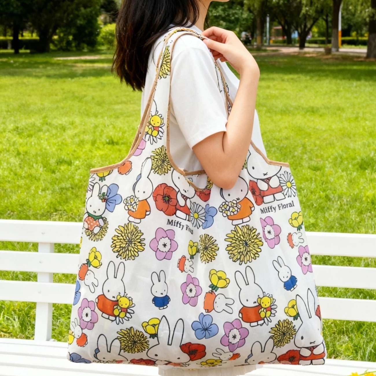 卡通米菲大容量折叠便携布购物袋子超市买菜手提环保包轻薄收纳女