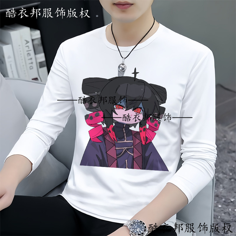 秋季求与影重音teto热门术曲术力口搞笑长袖男女学生圆领T恤上衣
