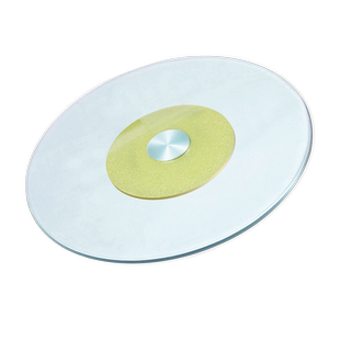 钢化玻璃圆形餐桌转盘玻璃家用底座圆台面转盘坚固吃饭圆转盘