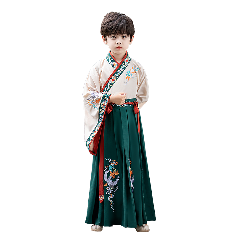 汉服男童2025秋季新款儿童古装刺绣少爷帅气中国风国学唐装演出服