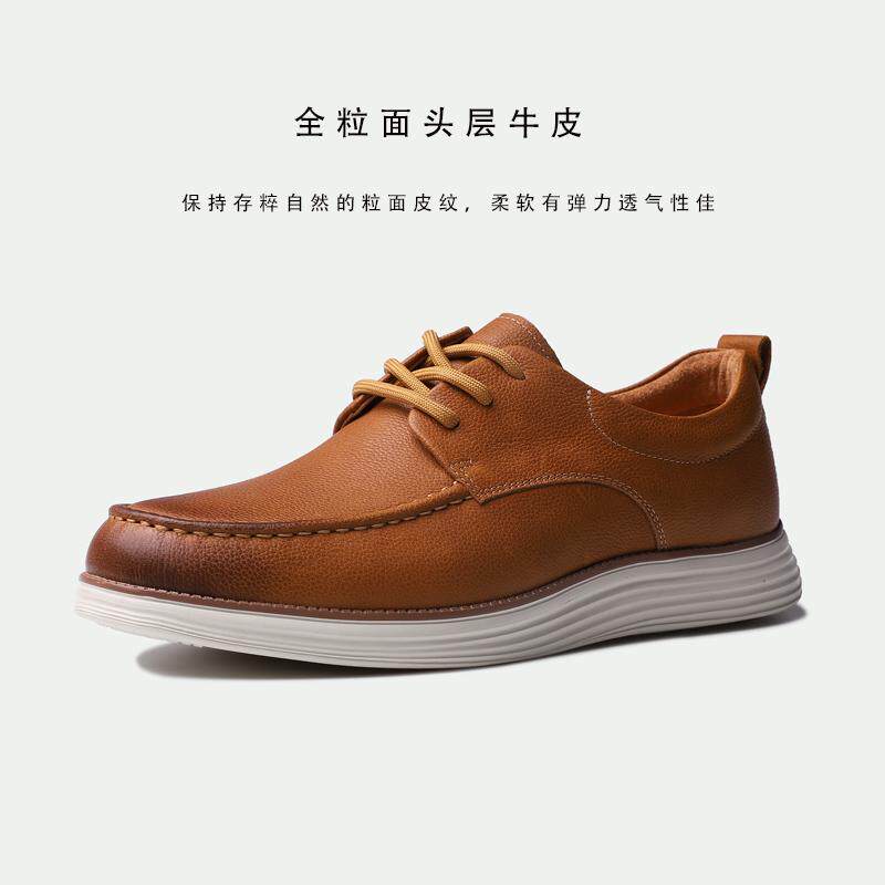 高端精品男士系带商务小皮鞋轻底
