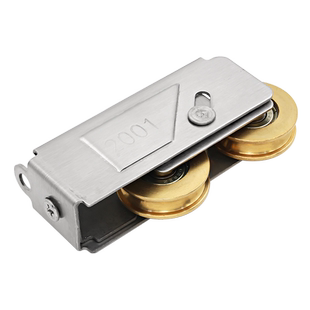 2001型铝合金门窗滑轮落地推拉门轨道滚轮不锈钢窗户轴承双轮配件