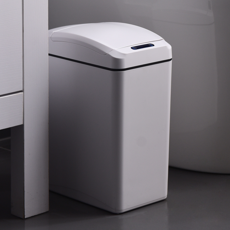 自动垃圾桶家用智能感应带盖圾圾桶卫生间窄小纸篓轻奢北欧ins风
