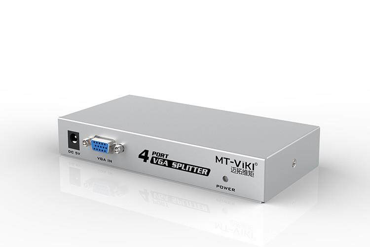 迈拓 一分四vga视频分配器监控高清显示1进4出共享器mt-1504-k
