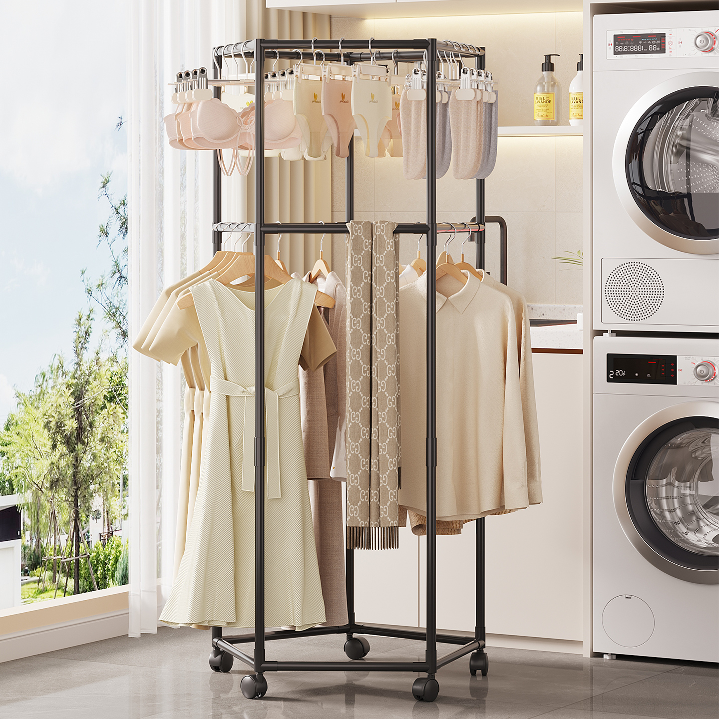 【360°挂衣架】不占空间