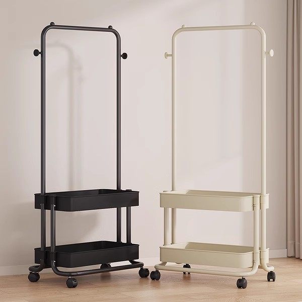 衣帽架晾衣架落地卧室内家用阳台晒衣服架子简易带轮折叠挂衣架子,收纳整理,金属衣架,淘宝优惠券,粉丝福利购,淘宝优惠卷