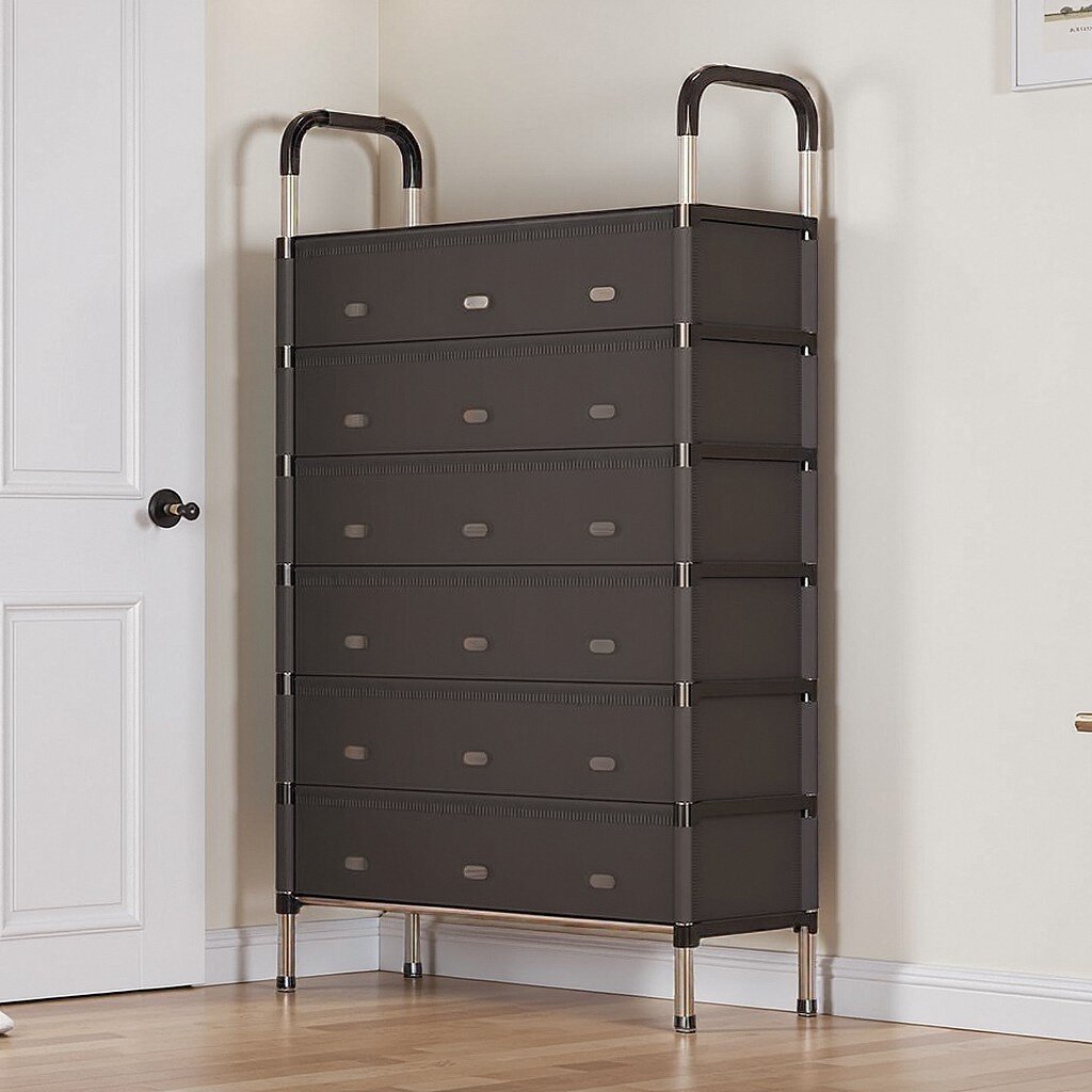 家用置物架落地多层阳台客厅防尘收纳架宿舍出租房用带门鞋架鞋柜,收纳整理,阳台置物架,淘宝优惠券,粉丝福利购,淘宝优惠卷