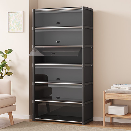 鞋架子多层家用入户门口外楼道防尘鞋柜带门折叠鞋子收纳宿舍小型