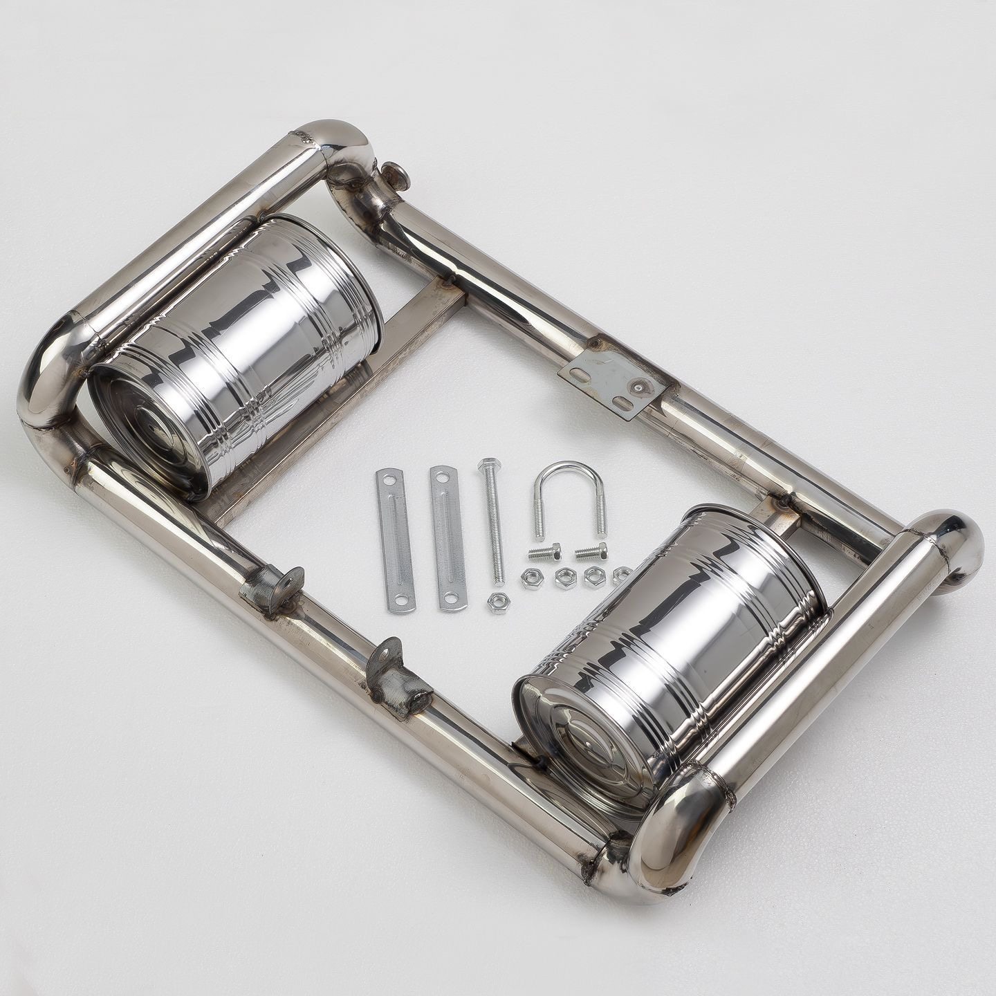 配件适用铃木王GS125 GN CBT125 CG125储物护架保险杠工字型带桶