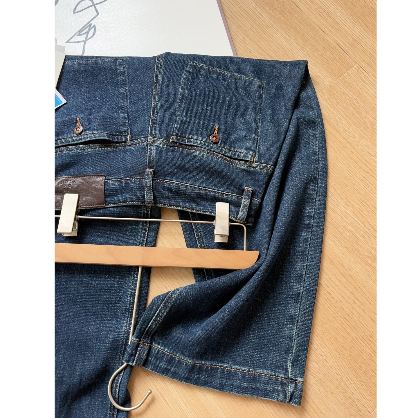 小个子来~  版型忒忒忒好！复古蓝高腰直筒阔腿显瘦九分牛仔裤女