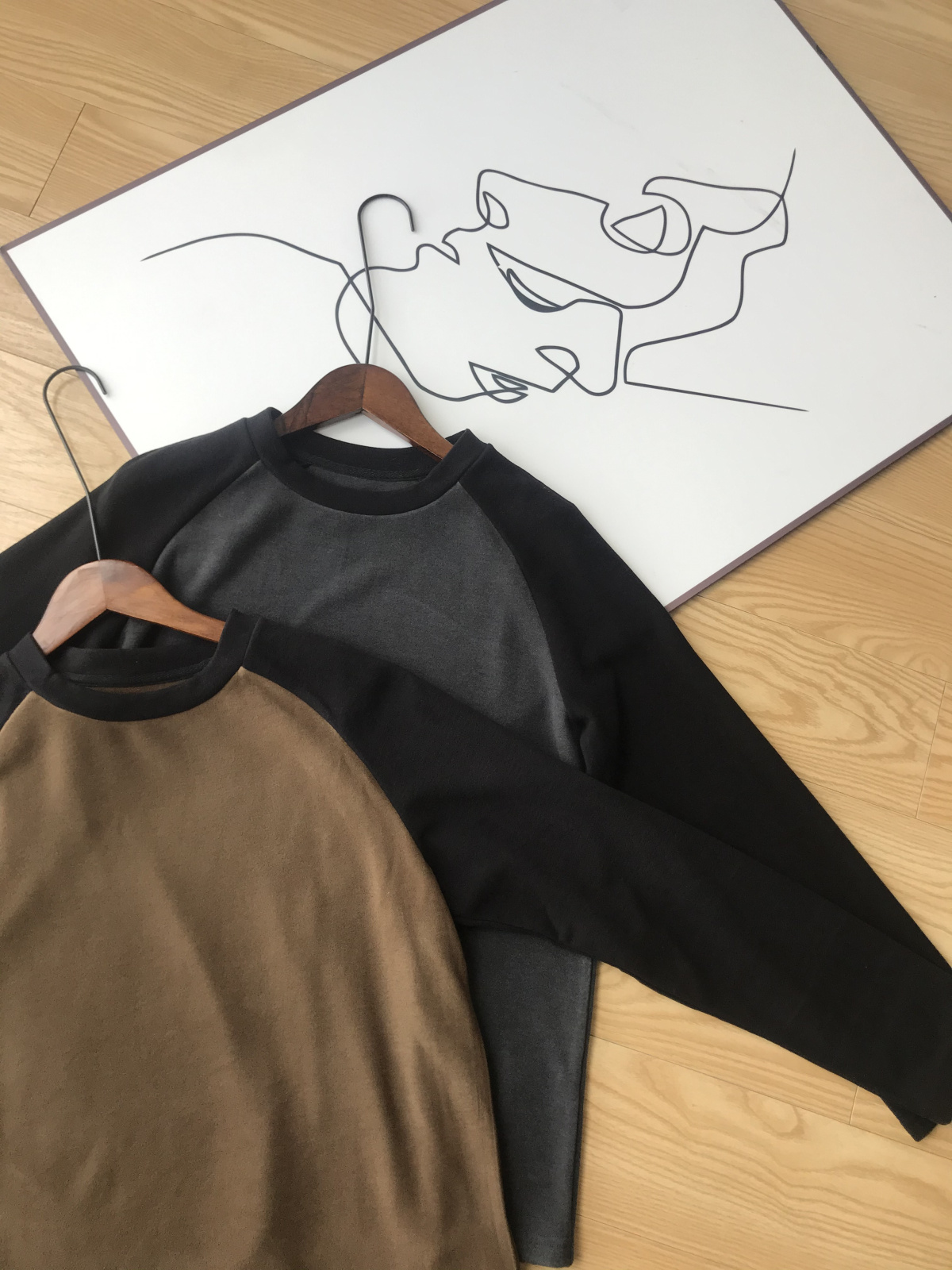 这面料绝了！~秋冬插肩袖T恤