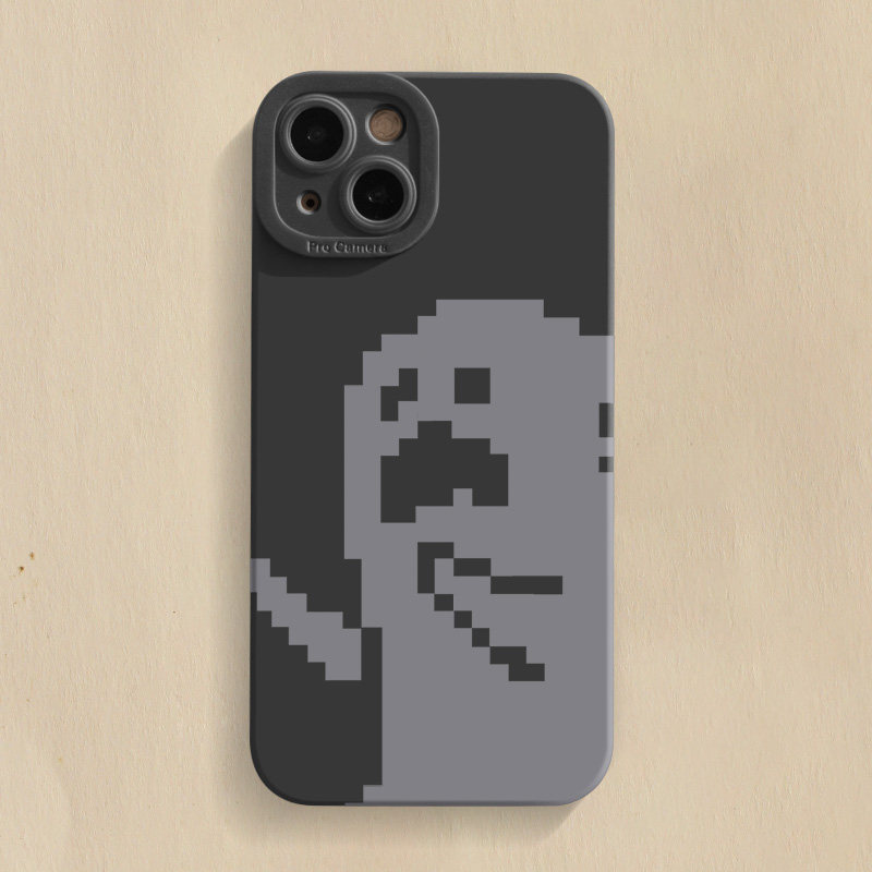 像素幽灵iphone14手机壳13promax苹果12稀奇古怪11新款x男xr适用8