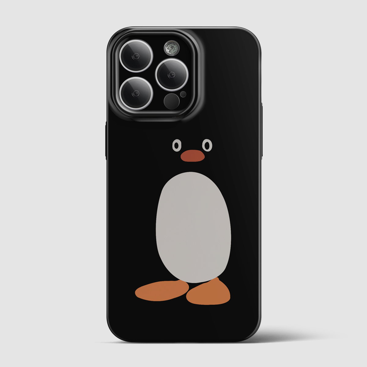 黑色企鹅iPhone17手机壳苹果16promax新款15菲林14软壳13情侣12趣味xr卡通小米15全包防摔华为mate60pro适用