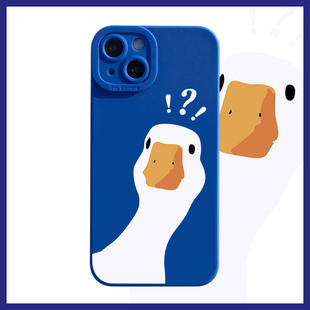 問號鴨子iPhone16手機(jī)殼15蘋果14promax原創(chuàng)13克萊因藍(lán)12適用11套x創(chuàng)意個性 xs趣味8plus可愛7p新款 xr網(wǎng)紅爆款