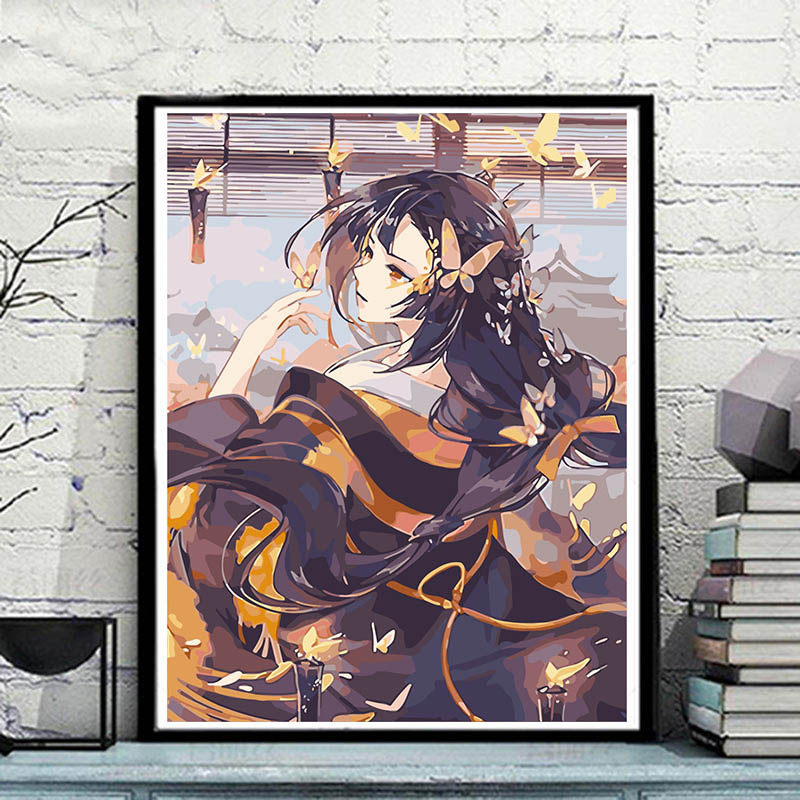 数字油画diy卡通动漫阴阳师手工填充手绘填色减压油彩装饰画