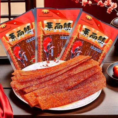 牛板筋重庆特色风味小吃辣条