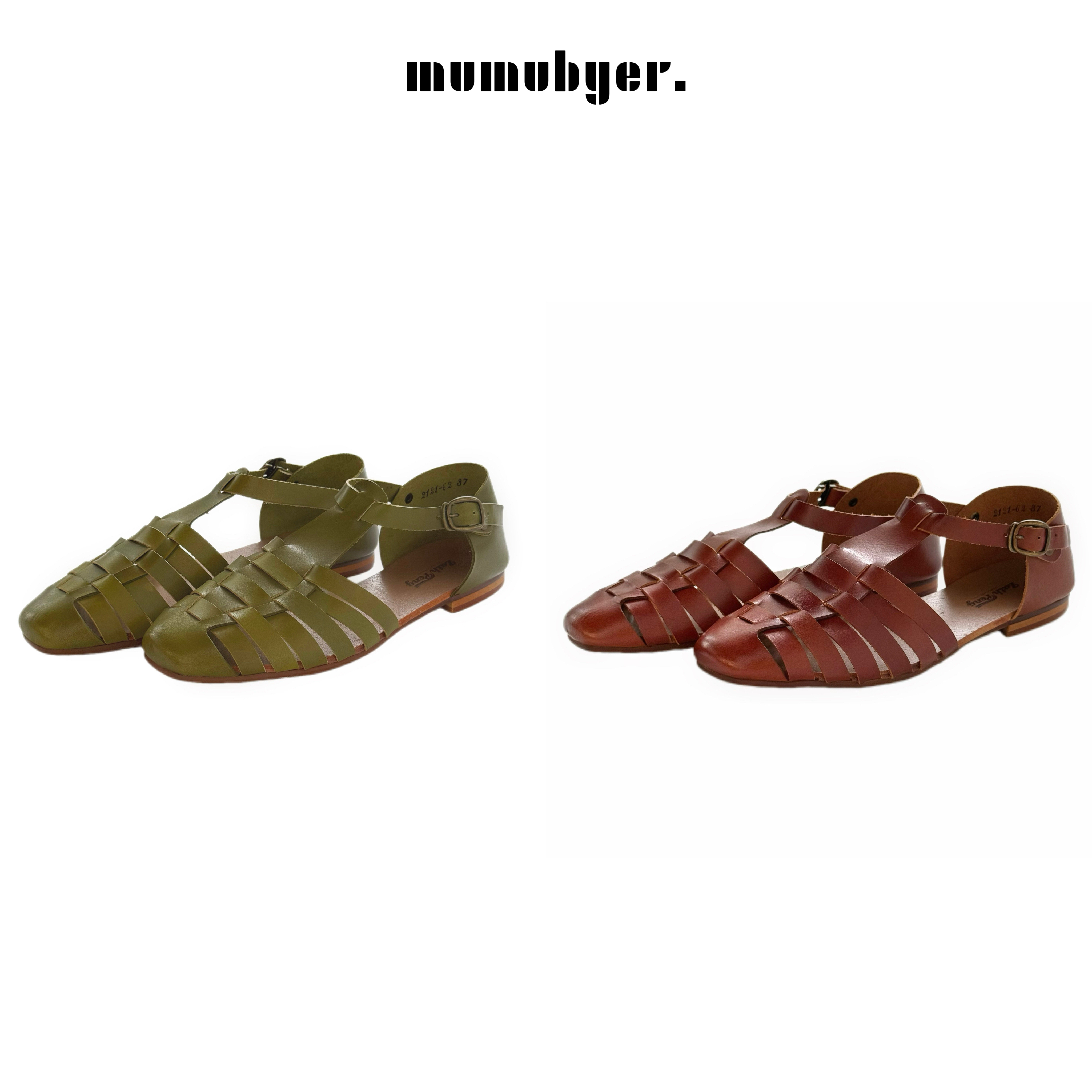 MUMUBYER·bv复古罗马风 纯手工编织牛皮编织凉鞋