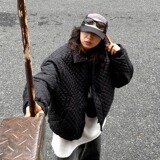 秋冬新款潮休闲港风宽松菱格加厚棉服XZ507-1MY8009P95大货备，男装棉衣，星座507-1