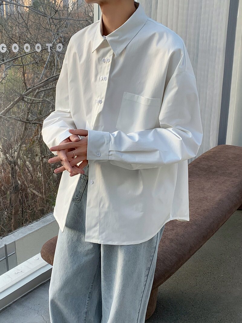 24设计师款双排潮痞帅美式长袖衬衫XZ507-1 CS1003 P55大货备图片