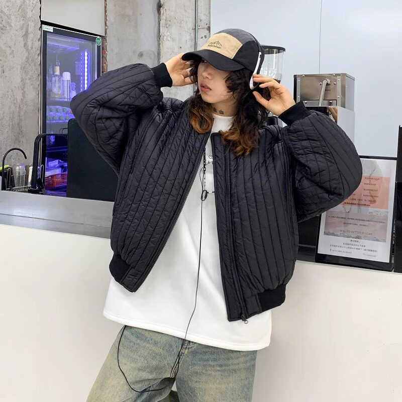 秋冬中性韩版宽松拉链设计款加厚棉服XZ507-1MY8020P120大货备,男装棉衣,星座507-1
