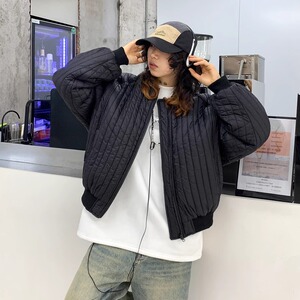 秋冬中性韩版宽松拉链设计款加厚棉服XZ507-1 MY8020 P120大货备图片