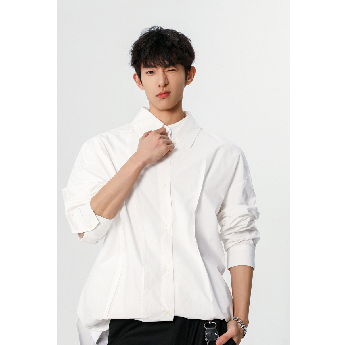 24高品质设计师款双领设计美式韩长袖衬衫外套XZ507-1CS1072P68，男装衬衫，星座507-1