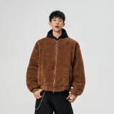 冬季仿皮毛一体夹克休闲仿羊羔毛机车外套XZ507-1MY8023P120，男装夹克，星座507-1