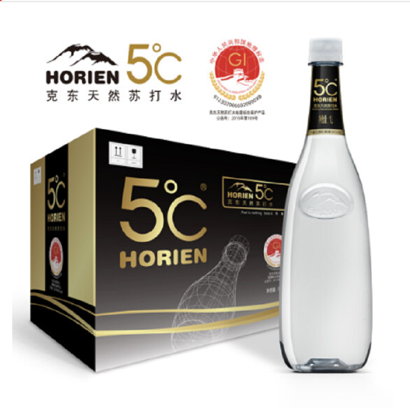 活力恩（HORIEN5°C）HORIEN 克东天然苏打水 1L*12瓶 整箱装
