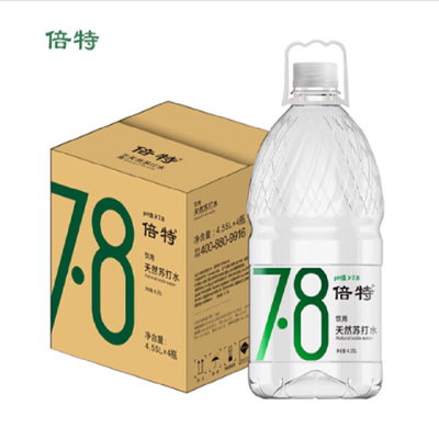 倍特 天然苏打水 4.55L*4桶 整箱装  新老包装随机发货