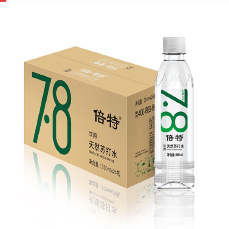 倍特 天然苏打水 矿泉水 350ml*24瓶 整箱装 新老包装随机发货