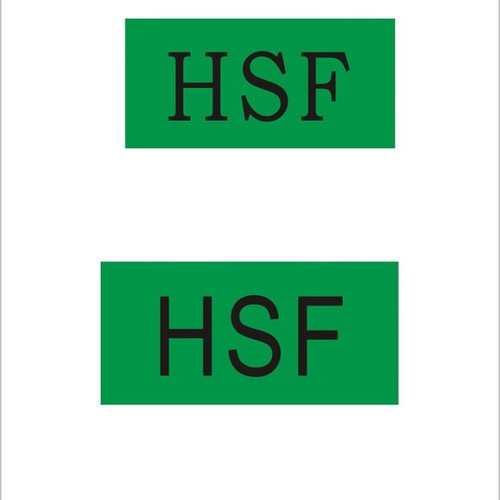 HSF标签20*15mmHSF20*13环保标签不干胶HSF绿色贴纸长方形标签