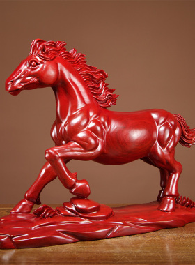 马年创意生肖马木质雕刻桌面摆件