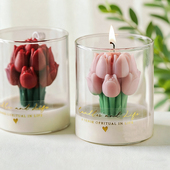 情人节礼物手工花卉杯蜡大豆蜡摆件生日伴手礼实用小礼品香薰蜡烛