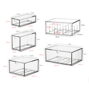 收纳盒桌面抽屉式 学生办公室文具杂物化妆品整理盒宿舍储物置物架