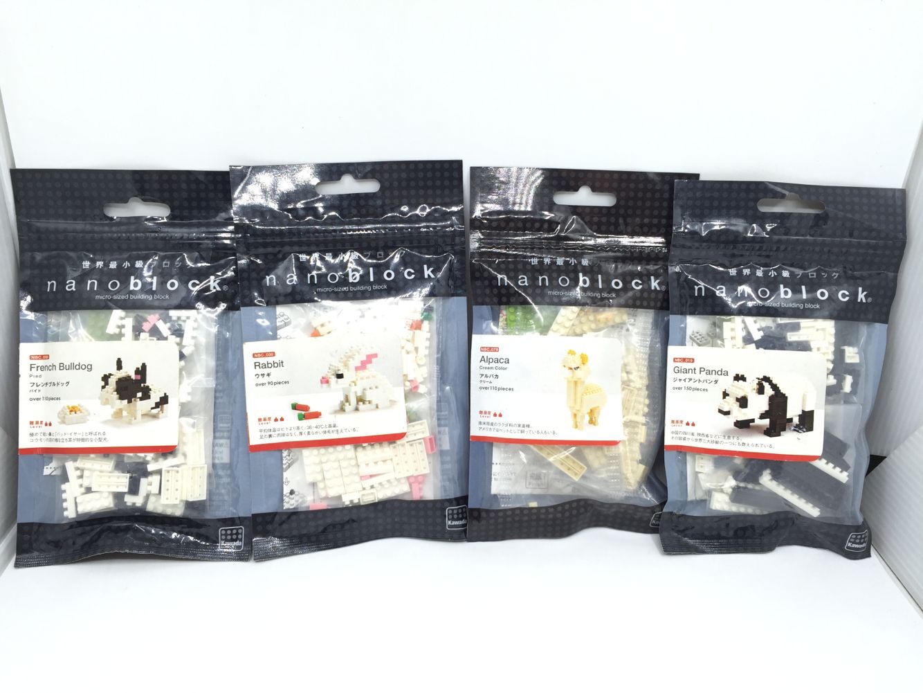 现货正版nanoblock日本积木迷你 绝版动物系列 熊猫 兔子 羊驼 狗