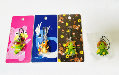 现货 pc限定pokemon time 钥匙扣挂件手机绳 牛蛙君 喷火龙美丽花
