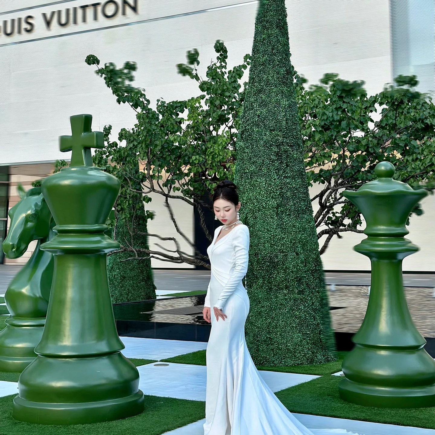 国际象棋落地摆件拍照玻璃钢公园