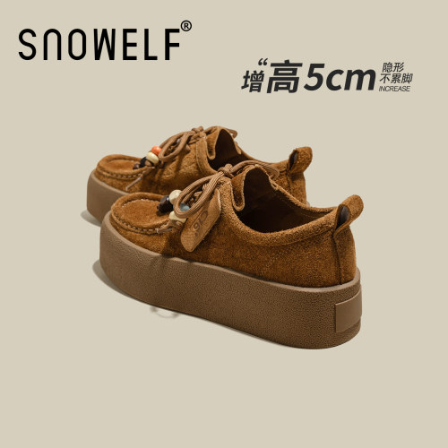 snowelf~真皮袋鼠鞋勃肯单鞋