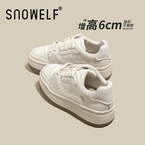 透气厚底小白鞋女士2026新款春季松糕鞋运动女鞋不累脚软底休闲鞋