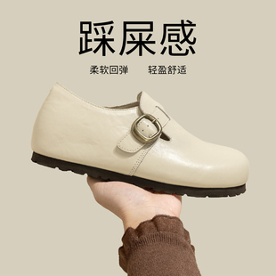白色玛丽珍小皮鞋女款2026新款春季内增高鞋子女鞋配裙子浅口单鞋