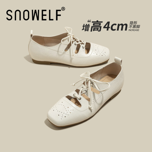 snowelf~法式内增高玛丽珍单鞋