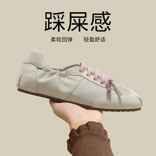 白色内增高玛丽珍单鞋女鞋2026新款春季浅口法式配裙子芭蕾舞鞋子