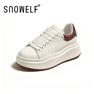 增高板鞋女款2026新款白色厚底小白鞋配裙子巨好看百搭鞋子休闲鞋