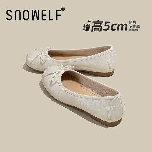 snowelf~法式绝美蝴蝶结芭蕾单鞋