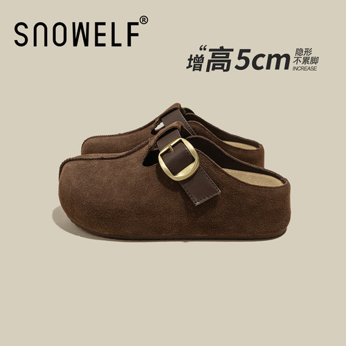snowelf~厚底勃肯鞋半拖鞋外穿