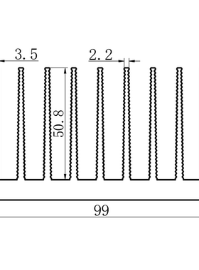 主板散热片铝型材电子散热器高密齿宽99高60大功率鳍片铝合金加工