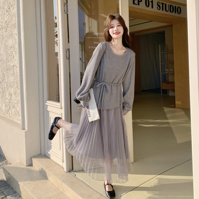 现货首发 春装新款假两件连衣裙 923 P165 控268