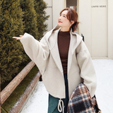 新款冬装连帽双面毛呢外套795P295控448，女装毛呢外套，2C179