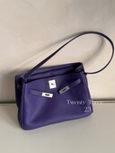 Twenty Three极简风头层牛皮凯莉包小众设计单肩斜挎锁扣手提包